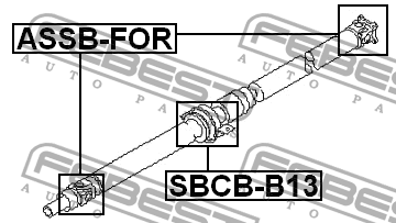 Подшипник опоры карданного вала SBCB-B13 SBCB-B13 FEBEST