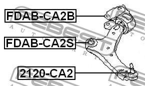 Сайлентблок FDAB-CA2S FDAB-CA2S FEBEST
