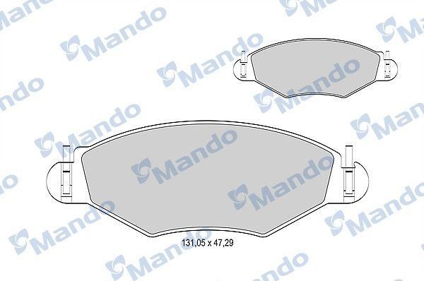 Колодки тормозные PEUGEOT 206,206SW (01-) передние (без АБС) (4шт.) MANDO MBF015163 MANDO