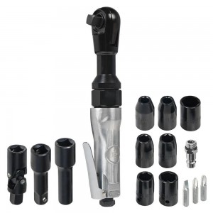 Трещотка пневматическая 1/2 61Нм с головками 17 предметов кейс (ATAZ020) ATAZ020 AIRLINE