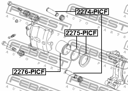 Ремкомплект передн суппорта KIA PICANTO 08/2008- 2275-PICF 2275-PICF FEBEST