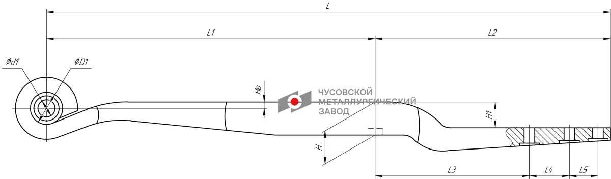 рессора гнутая однолистовая! L=575\ BPW 1005801BW-U-13.75.1 OMK AUTO