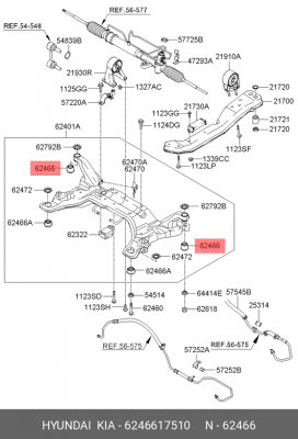 Сайлентблок подрамника 6246617510 HYUNDAI KIA
