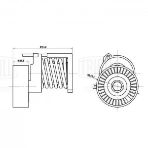 Ролик привод. ремня с натяж. мех. для а м Skoda Octavia (96-) 1.4 1.6 (CM 1840) CM 1840 TRIALLI