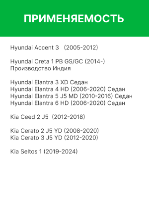 Фильтр воздушный салона HYUNDAI Elantra (06-),i30 (12-) KIA Ceed (12-) угольный  RSTC004HYXY RAF FILTER