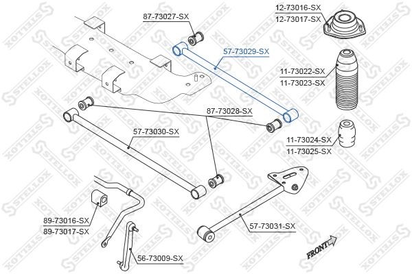 рычаг задней подвески задний!\ Daewoo Lacetti 04> 57-73029A-SX STELLOX