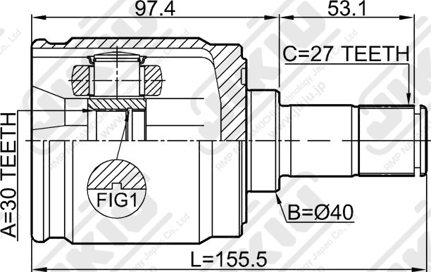 ШРУС JC28050 JC28050 JIKIU