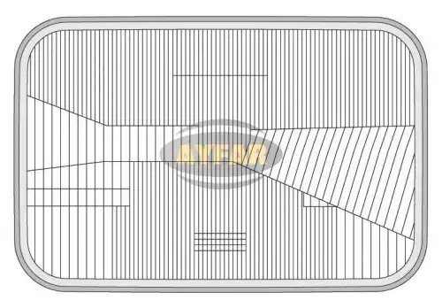 рассеиватель(стекло) фары !RH/LH прямоуг. Volvo FL6/7/10 F10/12/17 87г-> C11523 AYFAR