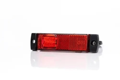 фонарь габаритный !красный LED 12/24V прямоуг. 130x45x13 с кабелем L=50см\Schmit FT018CLED FRISTOM