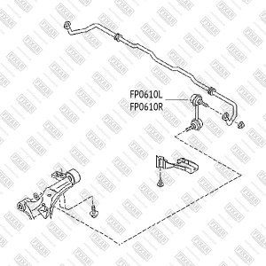 Тяга стабилизатора передняя правая NISSAN Primera 02- FP0610R FP0610R FIXAR