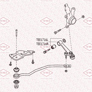 Рычаг передней подвески нижний L HYUNDAI Solaris 00-KIA Rio 00- TEE1716L TEE1716L TATSUMI