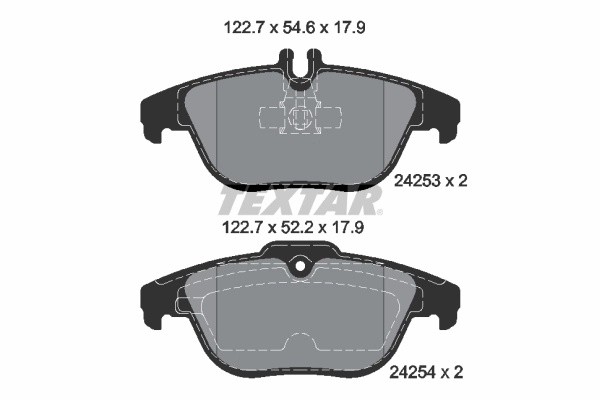 Колодки тормозные MERCEDES C (W204) задние (4шт.) TEXTAR 2425305 TEXTAR