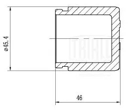 Поршень суппорта Mitsubishi Pajero II (90-) перед. d=45мм (RCF 012107P) RCF012107P TRIALLI