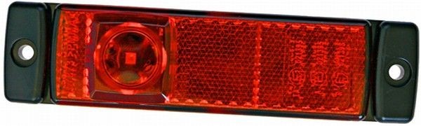 фонарь габаритный !красный LED 12/24V прямоуг. 130x45x13 с кабелем L=50см\Schmit 2TM008645-951 HELLA