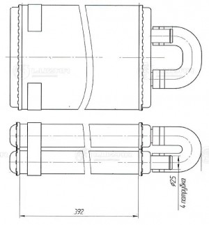 Радиатор отопителя ПАЗ,ЛиАЗ (фронтальный) блок LUZAR LRH 0303 LUZAR