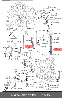 Пыльник MAZDA 6 (02-) механизма переключения передач OE GC0117485 MAZDA
