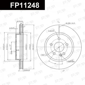 Тормозной диск с покрытием GEOMET FP11248 FP11248 FAP