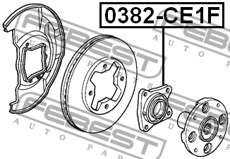 Подшипник ступицы передний HONDA ACCORD 92-97 0382-CE1F 0382-CE1F FEBEST