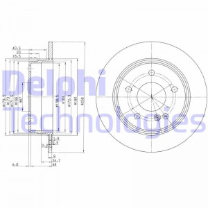 BG2761 диск тормозной задний!\ MB W202 1.8-2.8/2.0D/2.2D 93> BG2761 DELPHI