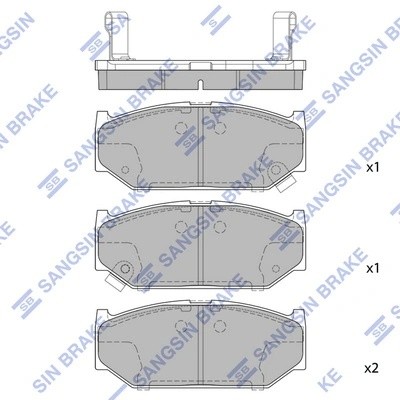 Колодки тормозные SUZUKI Swift передние (4шт.) SANGSIN SP2086 SANGSIN