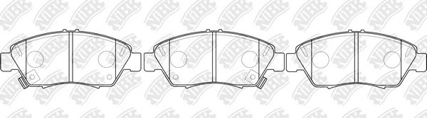 Колодки передние (HONDA CIVIC 91-05) PN8264 PN8264 NIBK