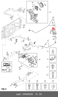 Хомут шланга дроссельного клапана   24445245 24445245 GENERAL MOTORS