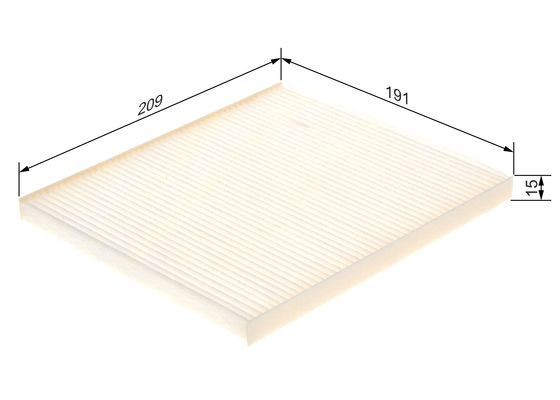 Фильтр воздушный салона HYUNDAI Solaris KIA Rio (11-) BOSCH 1987435114 BOSCH