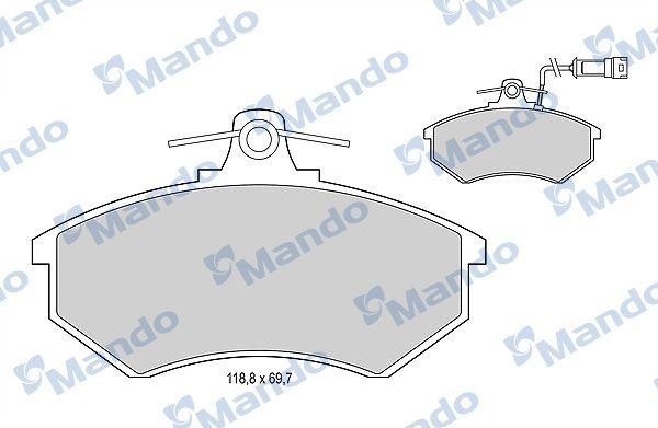 Колодки тормозные дисковые перед MBF015091 MANDO