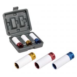 Набор головок ударных для колёсных дисков 1/2" DR шестигранных удлин. 3 предм. ( ATIS1241 AIRLINE