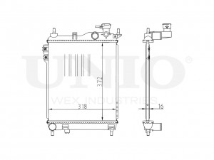 Радиатор охлаждения двигателя RAD-10078 UNIO