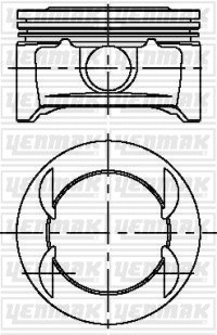 поршень в сборе! поршень+кольца d73.4 +1.00\ Opel Agila/Corsa 1.2 XEP 98> 3104222100 YENMAK