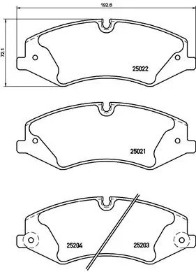 Колодки тормозные LAND ROVER Discovery,Range Rover Sport передние (4шт.) BREMBO P44022 BREMBO