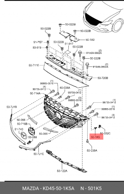 ПИСТОН  KD45501K5A KD45-50-1K5A MAZDA