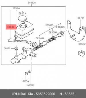 Датчик уровня тормозной жидкости 58535-29000 5853529000 HYUNDAI KIA