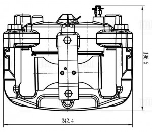 Суппорт торм. для а/м УАЗ 3160-3163 Патриот перед. прав. d=48мм (в сборе со скоб CF 408 TRIALLI