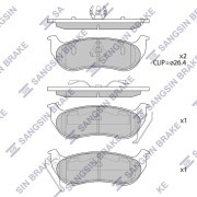 Колодки задние JEEP CHEROKEE 01-08 SP4167 SP4167 SANGSIN