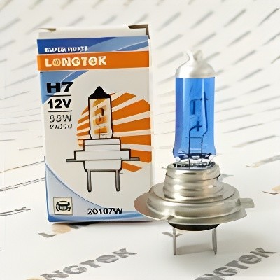 Лампа 12В  55Вт Н7 PX26d Super White (К1/10) LONGTEK 20107W LONGTEK