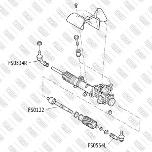 Наконечник рулевой тяги левый FORD Focus 98- FS0534L FS0534L FIXAR