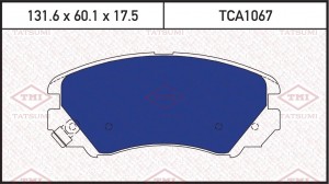Колодки тормозные дисковые передние HYUNDAI Sonata/Coupe/Tucson 10/01-KIA Soul/O TCA1067 TATSUMI