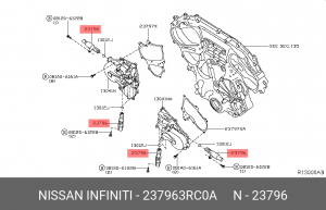КЛАПАН ЭЛЕКТРОМАГНИТНЫЙ РЕГУЛИРОВКИ ДАВЛ 23796-3RC0A 23796-3RC0A NISSAN