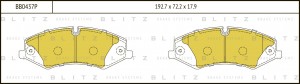 колодки дисковые передние!\ Land Rover Range Rover/Sport 5.0 09> BB0437P BLITZ
