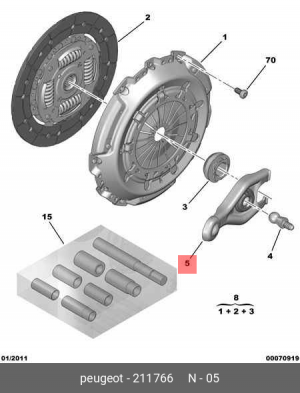вилка сцепления!\ Citroen C3/C4/C5/C8/Berlingo/Jumper all 00> 2117 66 CITROEN PEUGEOT