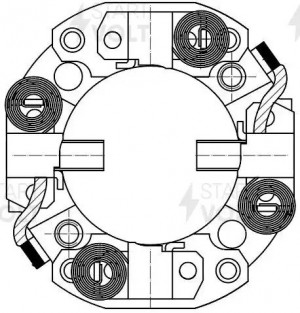 Узел щеточный стартера для а/м BMW X5 E53 (01-)/5 E60 (02-)/7 E65 (02-) 3.0D (VB VBS 2633 START VOLT