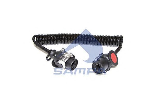 кабель спиральный ABS! 5/5 полюсов,Lmax= 3500.пласт, с 2 штекерами 24V\ 095163 SAMPA