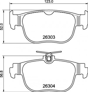 Комплект тормозных колодок задний AUDI A3 SEAT LEON, LEON SPORTSTOURE 2630301 2630301 TEXTAR