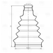 Пыльник ШРУСа для а/м Opel Astra J (10-)(наруж.компл: хомуты/смазка/крепеж) (CR) FG2101 TRIALLI