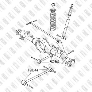 сайлентблок рычага зад.подв. продольн.внутр.!\ Suzuki Grand Vitara/Escudo SQ416/ FG0367 FIXAR