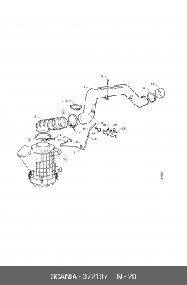 Винт ручки капота 372107 SCANIA