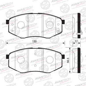 Колодки тормозные дисковые Avantech передние (противоскрипная пластина в компл.) AV011 AVANTECH