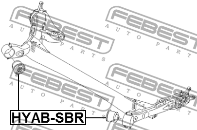Сайлентблок задн балки HYUNDAI SOLARIS HYAB-SBR HYAB-SBR FEBEST
